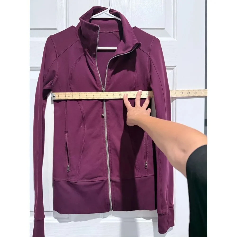 Lululemon Plum Asana Long Sleeve Relaxed Fit Yoga Gym Jacket Women's